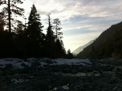 Back down to Mill Creek and almost to the car with a little sunlight to spare. Goal offcially accomplished!