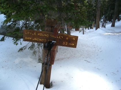 I make the next major trail junction at 8640'. My pace has started to slow in the heavier snow, but at this point I'm still confident about summiting. That confidence then started to fade quickly. Past this point, it becomes extremely hard to find any semblance of a trail. The terrain starts getting steeper, and I have to start relying heavily on the GPS. I even put my new compass skills to the test. I shoot a bearing to the summit and follow that course, checking-in with the GPS to make sure I'm not too far off. Without the GPS, I probably wouldn't have gone too much further than this.