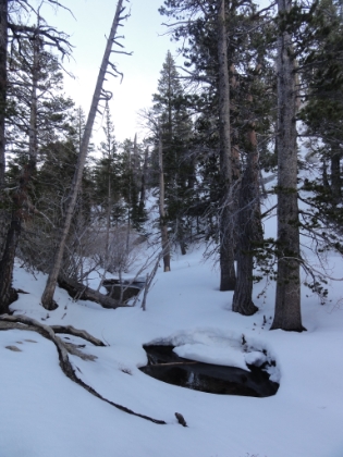 Great snow and creek scenery.